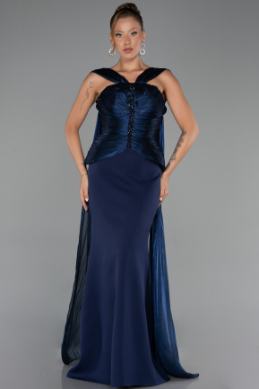 Long Navy Blue Evening Dress ABU6326