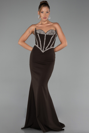 Long Brown Evening Dress ABU6327