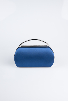 Navy Blue Satin Night Bag V351