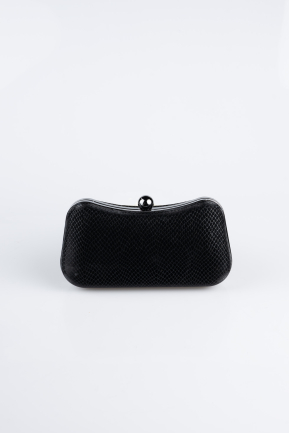 Black Patterned Night Bag KC249