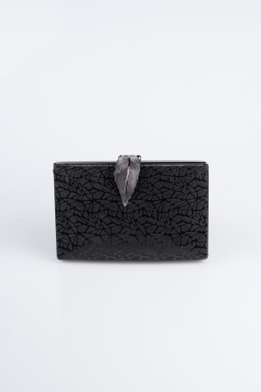 Black Patterned Night Bag KC713