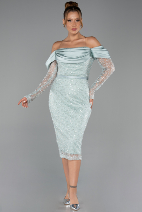 Midi Mint Beaded Party Dress ABK2663