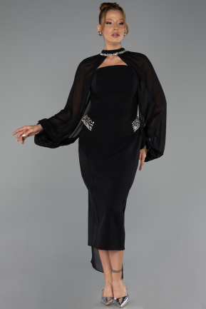 Midi Black Party Dress ABK2664