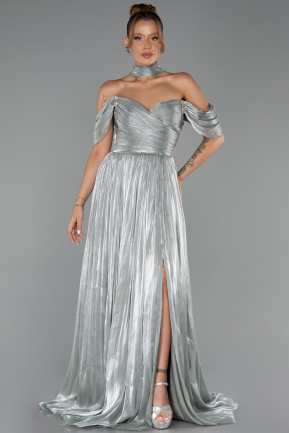 Long Mint Chiffon Evening Dress ABU6342
