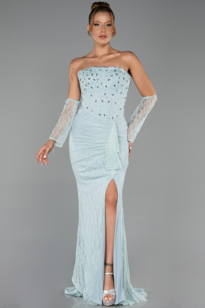 Long Turquoise Dantelle Evening Dress ABU6355