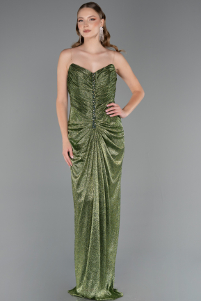 Long Olive Drab Evening Dress ABU6370