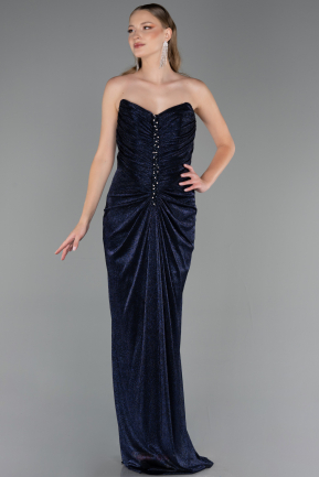 Long Navy Blue Evening Dress ABU6370