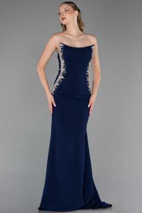 Long Navy Blue Evening Dress ABU6374