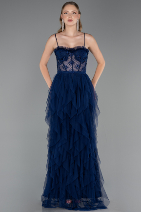 Long Navy Blue Evening Dress ABU2822