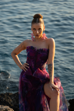 Long Purple Evening Dress ABU3360