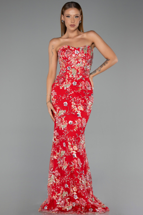 Long Red Evening Dress ABU6421
