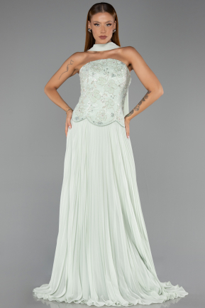 Long Mint Chiffon Evening Dress ABU6436