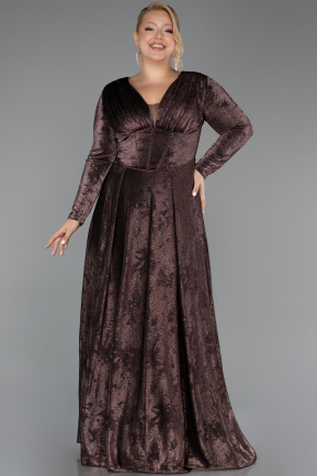 Long Copper Plus Size Evening Dress ABU6492