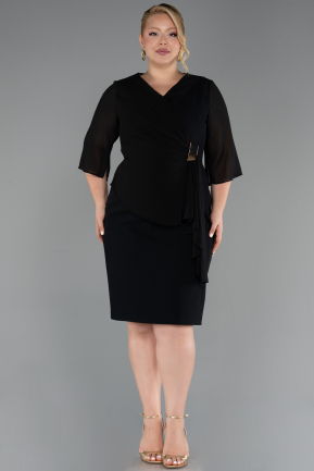 Midi Black Plus Size Cocktail Dress ABK2668