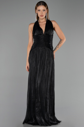 Long Black Chiffon Evening Dress ABU6551