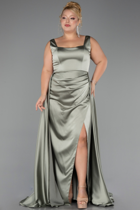 Long  Satin Formal Plus Size Dress ABU6576