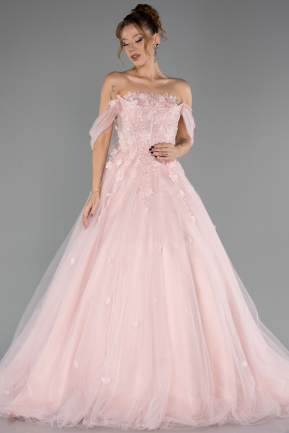 Long Powder Color Haute Couture Dress ABU6637