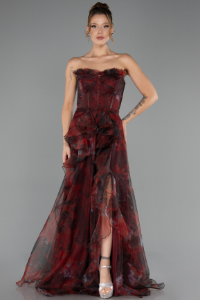 Long Burgundy Evening Dress ABU3360