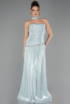 Long Mint Chiffon Prom Gown ABU6644