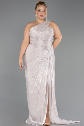 Long Mink Chiffon Plus Size Evening Gown ABU6631