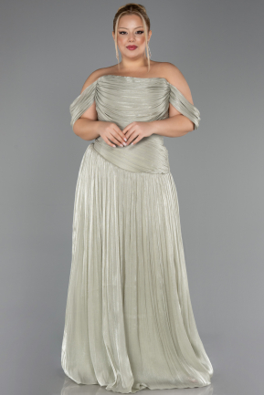 Long Mint Chiffon Plus Size Evening Gown ABU6603