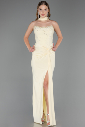 Long Yellow Prom Gown ABU6657