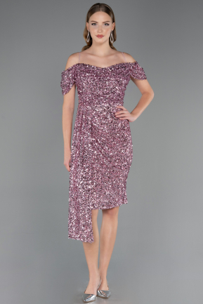 Midi Powder Color Plus Size Cocktail Dress ABK2534