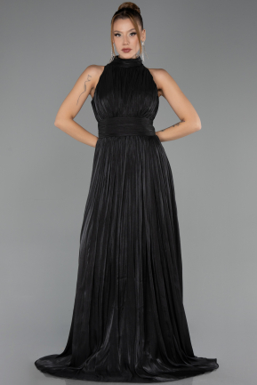 Long Black Chiffon Prom Gown ABU6706