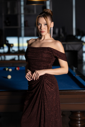 Long Brown Evening Dress ABU6696