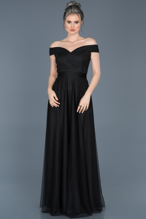 Black Long Evening Dress ABU020