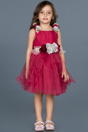 Short Fuchsia Girl Dress ABK461