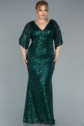 Short Emerald Green Plus Size Evening Dress ABK1539 | Abiyefon.com