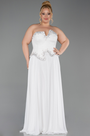 Plus Size White Prom Dress | Abiyefon.com