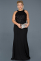 Long Black Oversized Evening Dress ABU743