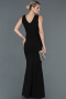 Long Black-Silver Evening Dress ABU1190