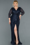 Navy Blue Long Oversized Mermaid Evening Dress ABU1043