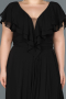 Black Long Plus Size Evening Dress ABU032