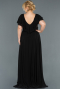 Black Long Plus Size Evening Dress ABU032