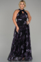 Long Purple Oversized Evening Dress ABU1447