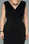 Long Black Oversized Evening Dress ABU1482