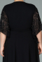 Long Black Chiffon Plus Size Evening Dress ABU2071