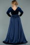 Long Navy Blue Oversized Evening Dress ABU2084