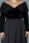 Long Black Oversized Evening Dress ABU2084