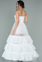 White Tarlatan Evening Dresses ABN03