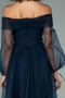 Navy Blue Long Engagement Dress ABU1468