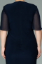 Short Navy Blue Chiffon Plus Size Evening Dress ABK1299