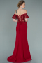 Long Burgundy Dantelle Evening Dress ABU2261