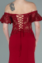 Long Burgundy Dantelle Evening Dress ABU2261