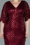 Long Burgundy Plus Size Evening Dress ABU2309