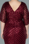Long Burgundy Plus Size Evening Dress ABU2309